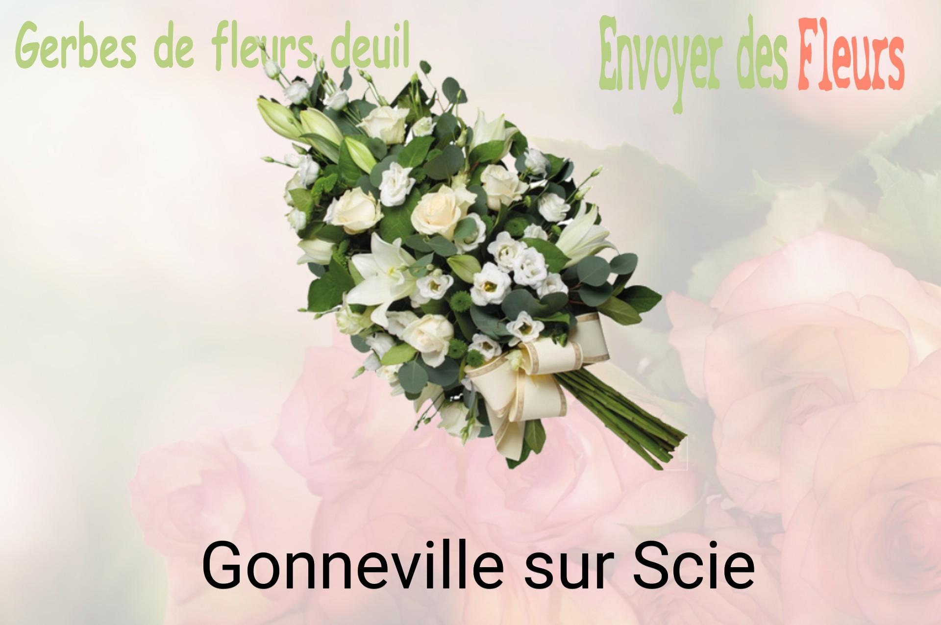 Gerbe de fleurs de deuil livrée à Gonneville-sur-Scie